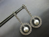 .45CT DIAMOND & AAA SOUTH SEA PEARL 14KT WHITE GOLD 3D FILIGREE HANGING EARRINGS