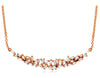 ESTATE .42CT DIAMOND 14KT ROSE GOLD 3D BAGUETTE CLUSTER BAR FUN LOVE NECKLACE