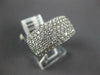 WIDE 1.85CT DIAMOND 14K WHITE GOLD ROUND MULTI ROW PAVE CLASSIC ANNIVERSARY RING