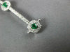 2.38CT DIAMOND & AAA EMERALD 14K WHITE GOLD 3D ROUND HALO FLOWER TENNIS BRACELET