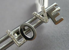 ESTATE .06CT DIAMOND 14KT WHITE GOLD 3D CLASSIC LOVE STUD EARRINGS