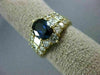 ESTATE WIDE 1.96CT DIAMOND & AAA SAPPHIRE 18KT YELLOW GOLD 3D ENGAGEMENT RING