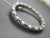 LARGE 1.45CT WHITE & BLUE DIAMOND 14K WHITE GOLD CIRCLE OF LIFE FLOATING PENDANT