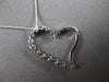 .46CT DIAMOND 18K WHITE GOLD GRADUATING JOURNEY OPEN HEART LOVE FLOATING PENDANT