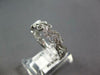 ESTATE .06CT DIAMOND 18KT WHITE GOLD MULTI LEAF OPEN FILIGREE ANNIVERSARY RING