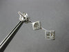 1.0CT DIAMOND 14KT WHITE GOLD PRINCESS INVISIBLE SQUARE JOURNEY HANGING EARRINGS