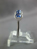 ESTATE 1.49CT DIAMOND & AAA SAPPHIRE 18KT WHITE GOLD 3D 5 STONE ANNIVERSARY RING