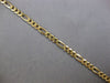 ESTATE LONG 14KT YELLOW GOLD 3D 4MM CLASSIC SOLID FIGARO BRACELET