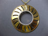 ESTATE LARGE .66CT DIAMOND 14KT YELLOW GOLD 3D ROUND SUNBURST FLOATING PENDANT