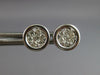 ESTATE .28CT DIAMOND 14KT WHITE GOLD ROUND INVISIBLE BEZEL CLUSTER STUD EARRINGS