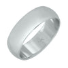 ESTATE 14KT WHITE GOLD 3D CLASSIC SOLID 6MM WEDDING ANIVERSARY RING