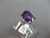1.92CT DIAMOND & AAA AMETHYST 14K WHITE GOLD EMERALD CUT & ROUND ENGAGEMENT RING