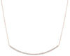 ESTATE .41CT DIAMOND 14KT ROSE GOLD 3D CLASSIC HAPPY FACE BAR FUN LOVE NECKLACE
