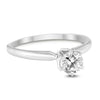 ESTATE .50CT DIAMOND 14K WHITE GOLD 3D CLASSIC SOLITAIRE 6 PRONG ENGAGEMENT RING