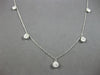 ESTATE .58CT DIAMOND 18KT WHITE GOLD 3D MULTI FLOWER BY THE YARD LOVE NECKLACE