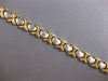 LARGE & LONG 1.0CT AAA SAPPHIRE 14KT 2 TONE GOLD MATTE & SHINY TOGGLE BRACELET