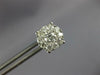 ESTATE LARGE 1.59CT DIAMOND 14KT WHITE GOLD HALO FLOWER SCREWBACK STUD EARRINGS