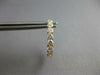 1.45CT DIAMOND 14KT YELLOW GOLD 3D ROUND INSIDE OUT OVAL HUGGIE HANGING EARRINGS