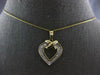 ESTATE .30CT DIAMOND 14KT 2 TONE GOLD CLASSIC OPEN HEART X LOVE FLOATING PENDANT
