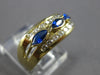 .67CT DIAMOND & AAA SAPPHIRE 14K YELLOW GOLD 3D MARQUISE & ROUND FUN RING #27774