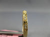 ESTATE .11CT DIAMOND 14K YELLOW GOLD CLASSIC ROUND FILIGREE TRIANGULAR LOVE RING