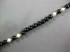 LARGE & LONG AAA BLACK ONYX & AAA SOUTH SEA PEARL 14K YELLOW GOLD NECKLACE 27197