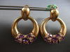 LARGE 4.80CT DIAMOND & AAA AMETHYST 18KT ROSE GOLD 3D CIRCULAR HANGING EARRINGS