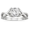 1.0CT DIAMOND 14KT WHITE GOLD SOLITAIRE ENGAGEMENT WEDDING ANIVERSARY RING SET