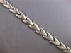 ESTATE WIDE & LONG 14KT WHITE GOLD MATTE & SHINY V SHAPE ITALIAN LOVE BRACELET