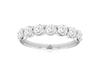 ESTATE 1.40CT DIAMOND 14K WHITE GOLD ROUND 7 STONE SHARED PRONG ANNIVERSARY RING