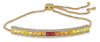 2.31CT DIAMOND & AAA MULTI COLOR SAPPHIRE 14KT YELLOW GOLD 3 ROW BAR BRACELET
