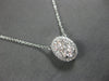 LARGE .67CT DIAMOND 18K WHITE GOLD INVISIBLE OVAL HALO BY THE YARD LOVE NECKLACE
