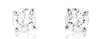 ESTATE .95CT DIAMOND 14KT WHITE GOLD 3D CLASSSIC 4 PRONG SOLITAIRE STUD EARRINGS
