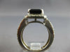 LARGE 5.15CT DIAMOND & AAA GREEN TOURMALINE 14KT WHITE GOLD HALO ENGAGEMENT RING