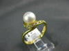 ESTATE .18CT DIAMOND & AAA SOUTH SEA PEARL 18KT YELLOW GOLD SWIRL RING #4560