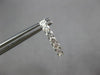 ESTATE 1.45CT DIAMOND 18KT WHITE GOLD 3D INSIDE OUT OVAL HOOP HANGING EARRINGS