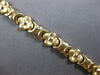 ESTATE WIDE 14KT YELLOW GOLD 3D CLASSIC MATTE & SHINY MULTI FLOWER FUN BRACELET