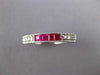 .96CT DIAMOND & AAA RUBY 14K WHITE GOLD ROUND & PRINCESS ANNIVERSARY RING #27357