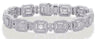 4.96CT DIAMOND 14K WHITE GOLD ROUND & BAGUETTE FILIGREE COCKTAIL TENNIS BRACELET
