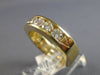 WIDE 1CT DIAMOND 14KT YELLOW GOLD ROUND CHANNEL 5 STONE WEDDING ANNIVERSARY RING