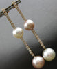 LARGE 1.81CT DIAMOND & AAA WHITE & PINK SOUTH SEA PEARL 18KT ROSE GOLD EARRINGS