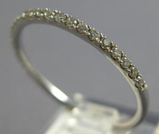 ESTATE .16CT DIAMOND 18KT WHITE GOLD 1MM SEMI ETERNITY WEDDING ANNIVERSARY RING