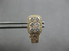 1.42CT DIAMOND 18K ROSE GOLD ROUND CLUSTER RECTANGULAR UMBRELLA HANGING EARRINGS