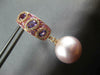 LARGE .88CT DIAMOND & AAA MULTI GEM 18KT ROSE GOLD OVAL & ROUND HANGING EARRINGS