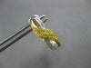 .46CT WIHTE & FANCY YELLOW DIAMOND 18K WHITE GOLD CRISS CROSS X HANGING EARRINGS