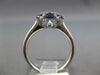 WIDE 1.75CT DIAMOND & AAA SAPPHIRE 18K WHITE GOLD FLOWER STAR OF DAVID LOVE RING