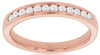 .27CT DIAMOND 14KT ROSE GOLD 3D ROUND CLASSIC CHANNEL WEDDING ANNIVERSARY RING