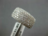 WIDE 1.85CT DIAMOND 14K WHITE GOLD ROUND MULTI ROW PAVE CLASSIC ANNIVERSARY RING