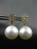 .54CT DIAMOND & AAA SOUTH SEA PEARL 18KT ROSE GOLD 3D TEAR DROP HANGING EARRINGS