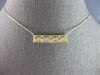 .75CT DIAMOND 14KT YELLOW GOLD 3D ROUND & BAGUETTE RECTANGULAR BAR FUN NECKLACE
